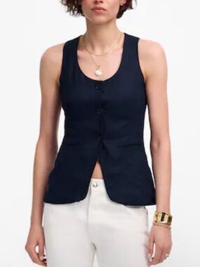 Madewell Scoopneck Cutaway Vest
